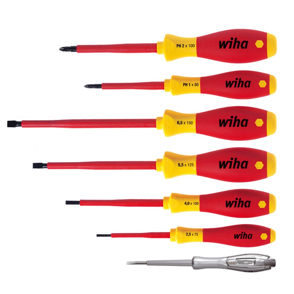 Jeu de tournevis de test de tension SoftFinish 7 pièces 320N K7 Wiha