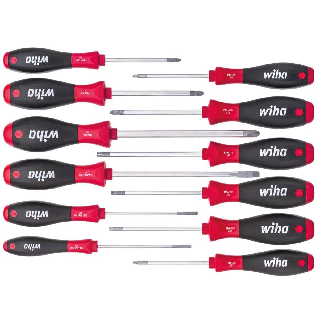 SoftFinish Jeu de tournevis 12 pièces 41002 Wiha