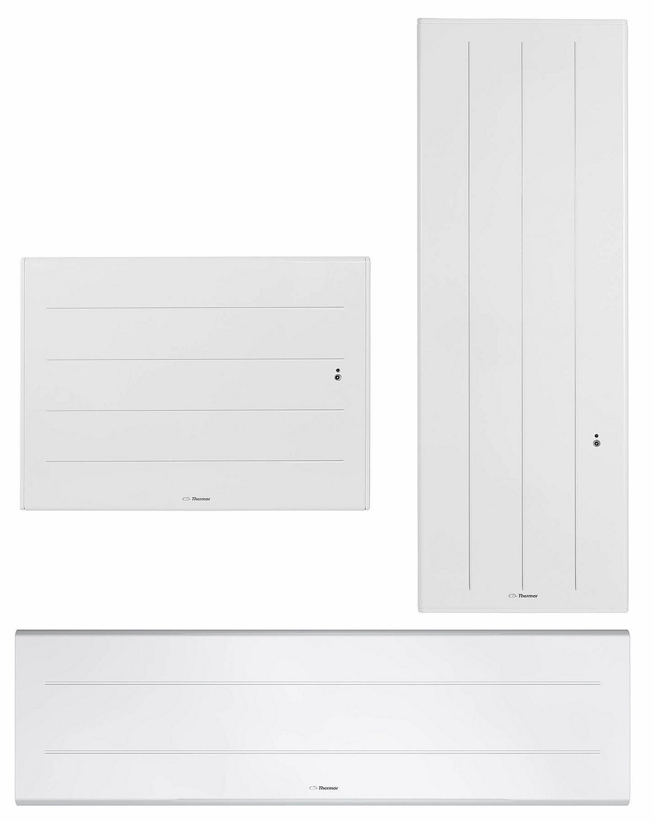 Radiateur électrique connecté OVATION 3 - Horizontal - Puissance 1000 W - Lg 761 x Ht 615 x Ep 110 mm - Couleur : blanc