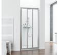 Schulte porte de douche coulissante, 3 pièces, 100 x 185 cm, profilés alu-argenté, verre transparent 3 mm