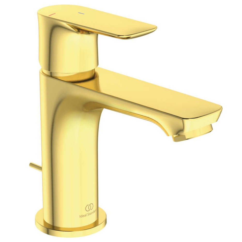 IDEAL STANDARD Mitigeur lavabo Connect Air avec tirette et vidage, or