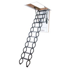 Escalier Escamotable accordéon - 3.00m sous plafond - Trémie 70x120cm - LST70120-300