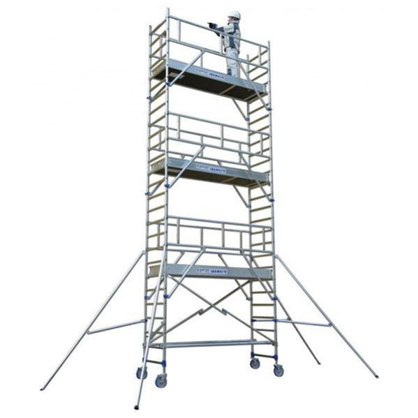 Echafaudage roulant en aluminium - Hauteur de travail max 6.85m - 26403850