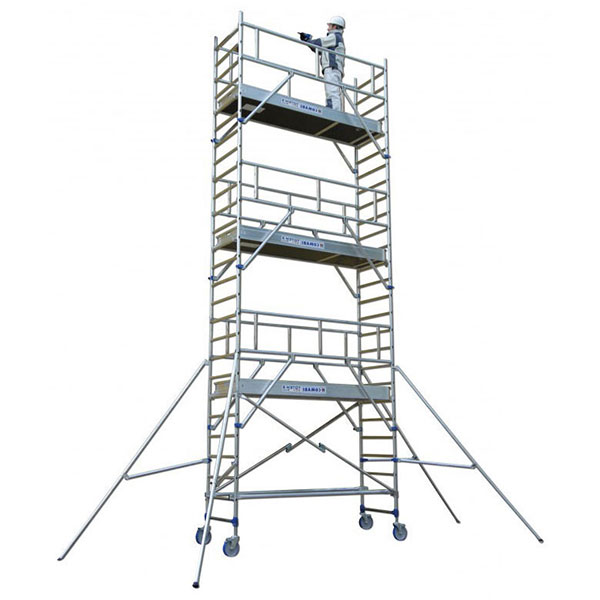 Echafaudage roulant en aluminium - Hauteur de travail max 7.85m - 26403860