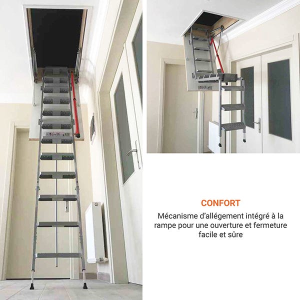Escalier escamotable - Ouverture du plafond de 83 x 130cm - LML83130-3 4