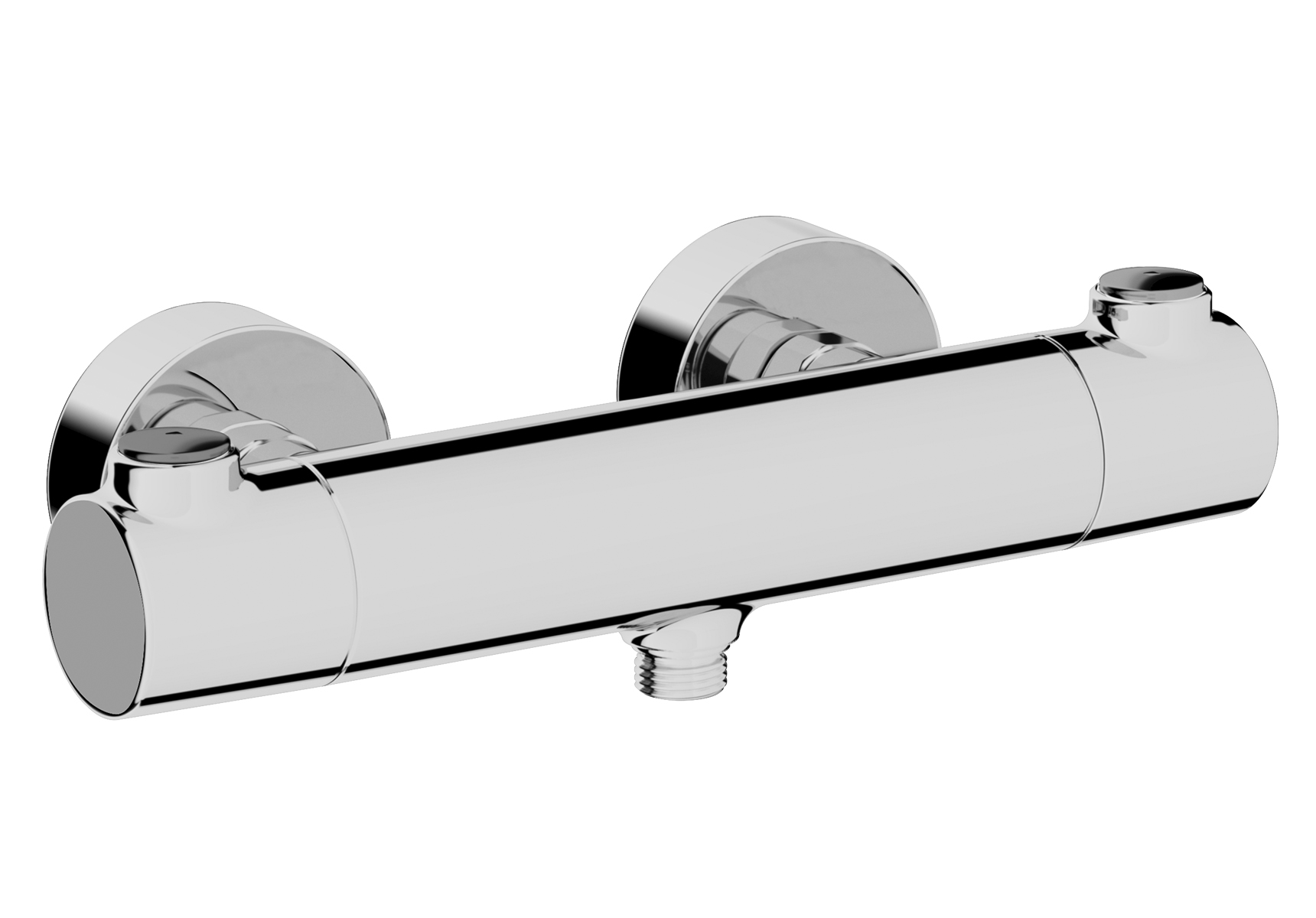 Mitigeur thermostatique de douche AQUAHEAT - Mural- Chromé - Longueur : 295 mm - Profondeur : 112.5 mm - Hauteur : 75 mm