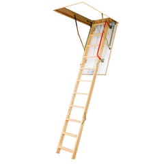 Escalier escamotable bois - Hauteur sous plafond 2.80m - Trémie 70x100cm - LWK70100-2