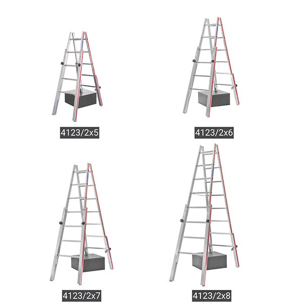 Echelle pour escaliers pour une hauteur atteignable de 3.00m. - 4123/2X6 4