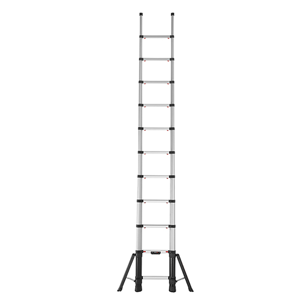 Echelle télescopique 3.50m avec stabilisateurs - Marches largeur 80mm - TEL-72235STAB
