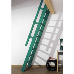Escalier de meunier: 55cm de large - Hauteur à franchir 3m - Couleur : Vert Opale (RAL 6026) - MSP/R6026 0