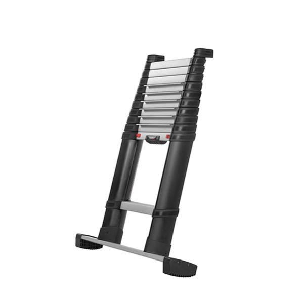 Echelle télescopique 3.50m avec barre stabilisatrice - Marches larges - TEL-70235WSML