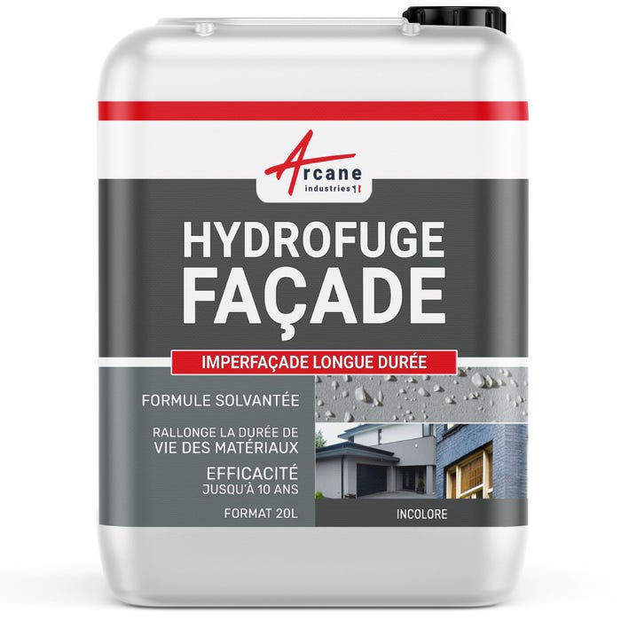 Hydrofuge façade solvanté imperméabilisant mur, crépi - IMPERFACADE - 20 L (jusqu'à 100 m²) - - ARCANE INDUSTRIES 5