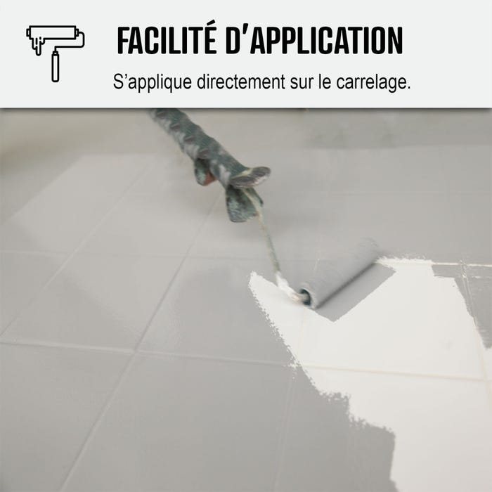 Peinture Carrelage Cuisine & Salle de bain - ARCAPOXY CARRELAGE Ivoire Clair - RAL 1015 - 1 kg (jusqu'à 10 m² en 2 couches)ARCANE INDUSTRIES 3