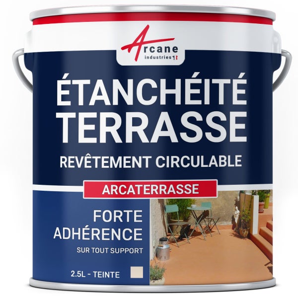 Résine Etanchéité Terrasse Circulable - Peinture / Résine Colorée - ARCATERRASSE - 2.5 L - Sable - ARCANE INDUSTRIES 5
