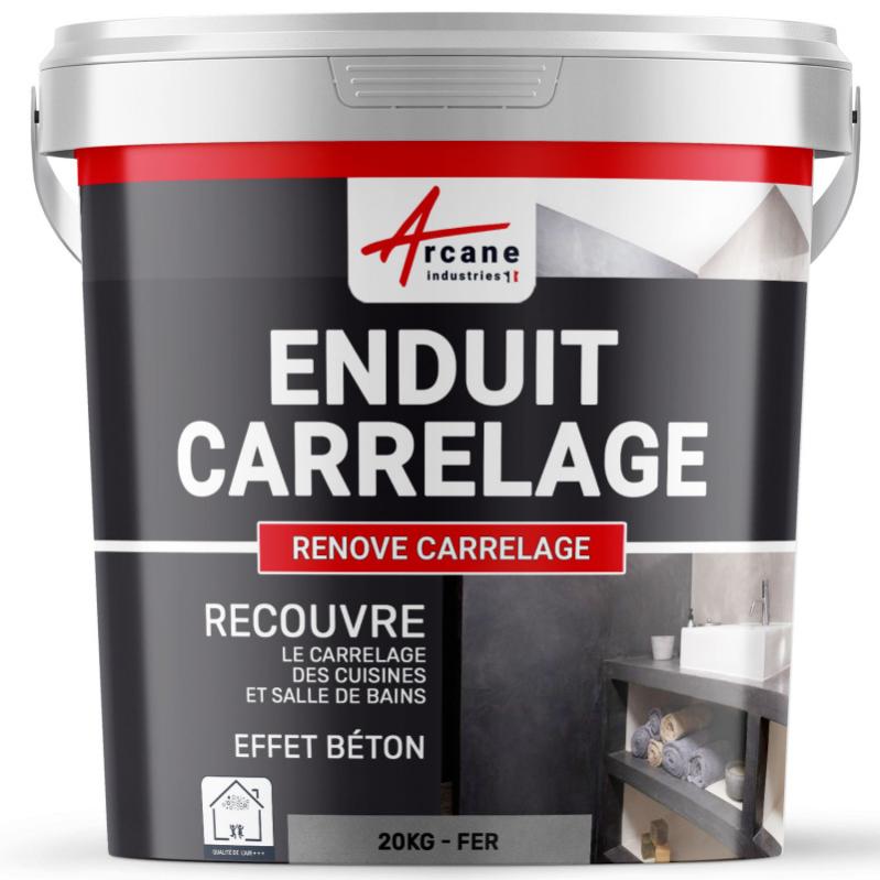 Enduit Carrelage Pour Mur Et Sol - Renove Carrelage - Fer - Kit 20 Kg - 13m² Pour 2 Couches - Arcane Industries