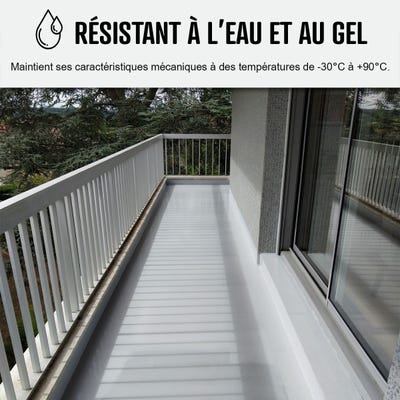 Résine d'étanchéité - réparation terrasse fissurée - 10 m², circulation privée, support poreux - Transparent - Finition Mate - ARCANE INDUSTRIES 2