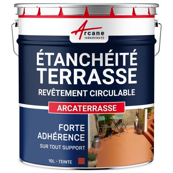 Résine Etanchéité Terrasse Circulable - Peinture / Résine Colorée - ARCATERRASSE - 10 L - Tuile - ARCANE INDUSTRIES 5
