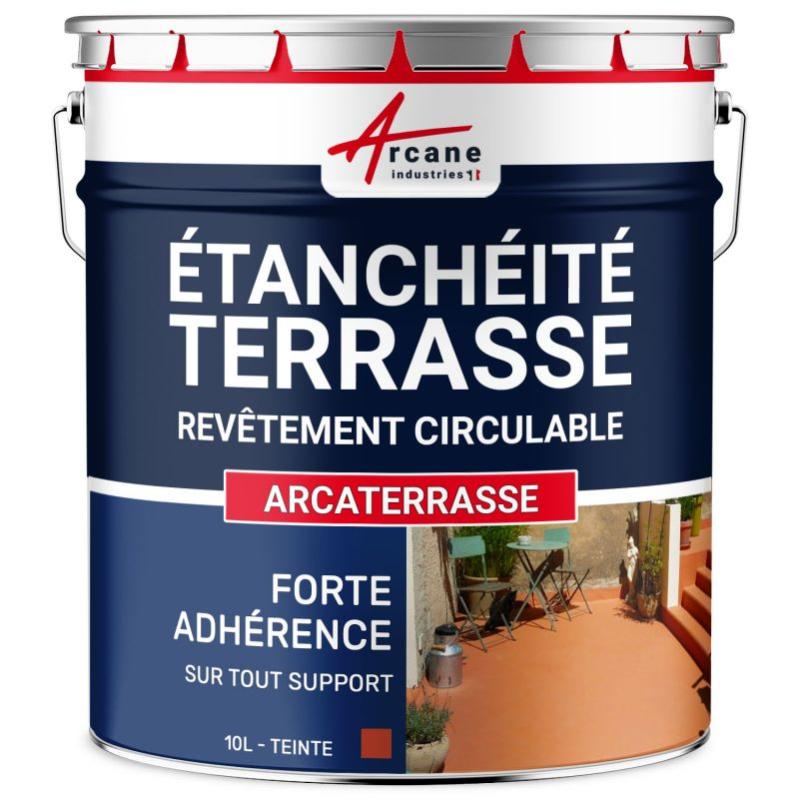 Résine Etanchéité Terrasse Circulable - Peinture / Résine Colorée - Arcaterrasse - Tuile - 10 L - Arcane Industries