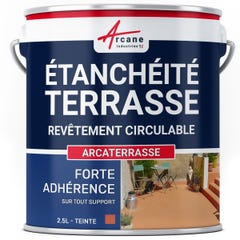 Résine Etanchéité Terrasse Circulable - Peinture / Résine Colorée - ARCATERRASSE - 2.5 L - Tuile - ARCANE INDUSTRIES