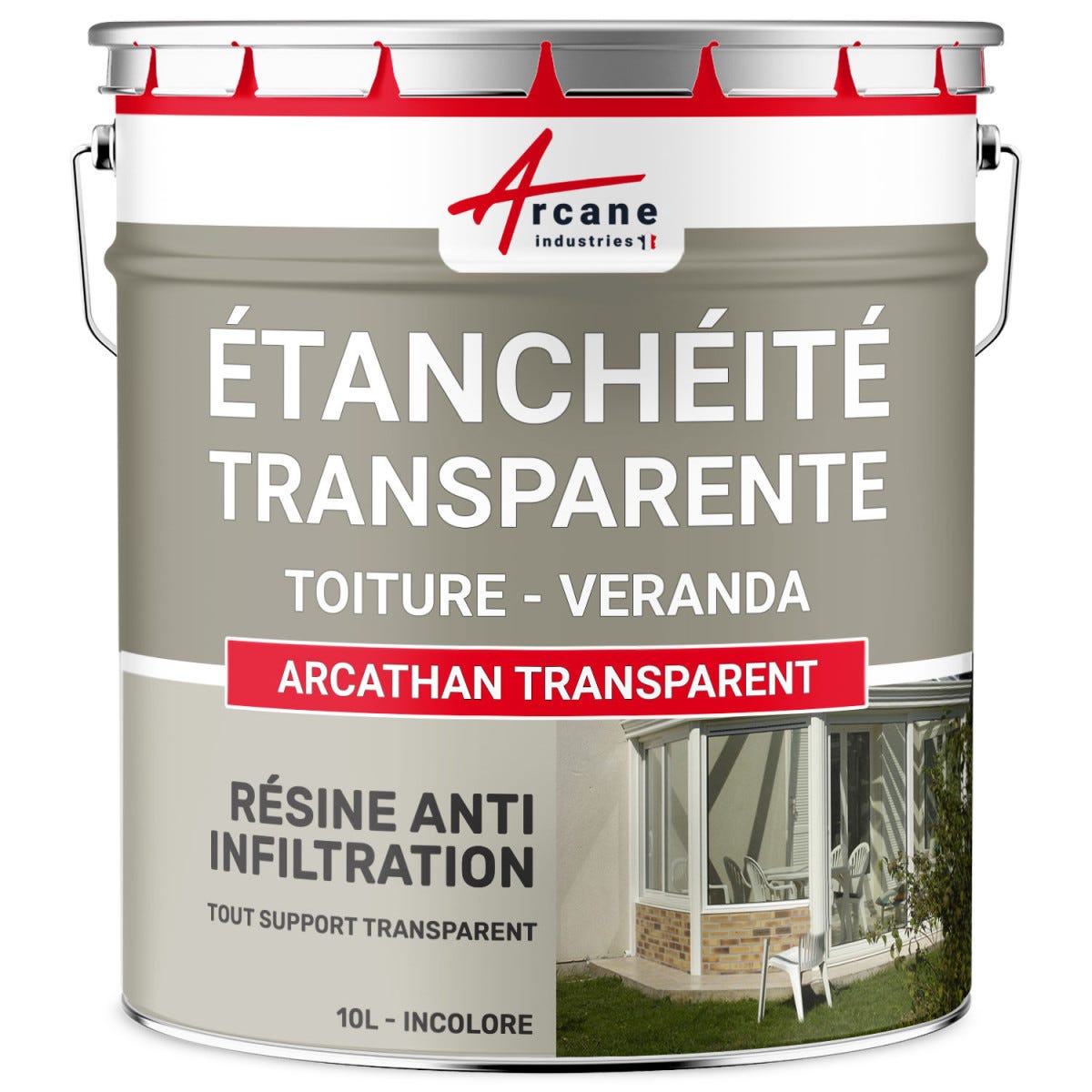 étanchéité transparente véranda tuile verre polycarbonate peinture résine - 10 LARCANE INDUSTRIES 0