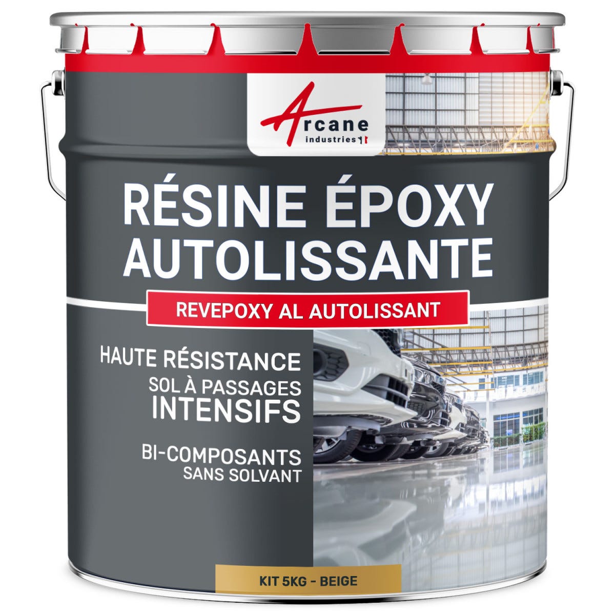 Résine epoxy autolissante sols - REVEPOXY AL Beige - RAL 1001 - 5 kgARCANE INDUSTRIES 0