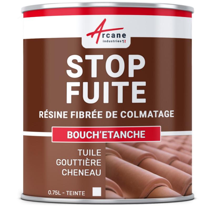 Peinture Fibrée De Colmatage Réparation Tuile Gouttière - Bouchetanche - Blanc - 0.75l - Arcane Industries