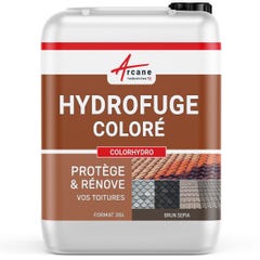 Hydrofuge Coloré Tuile et Toiture - COLORHYDRO - 20 L (jusqu à 80m²) - Brun Sepia - RAL 8014 - ARCANE INDUSTRIES 5