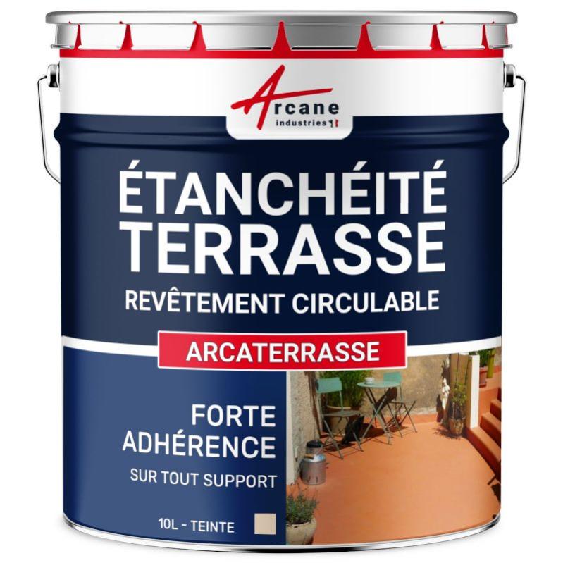 Résine Etanchéité Terrasse Circulable - Peinture / Résine Colorée - Arcaterrasse - Sable - 10 L - Arcane Industries