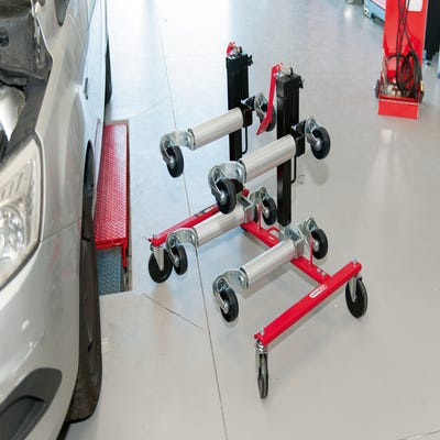 KS Tools - Lot de 2 chariots de manutention pour véhicule