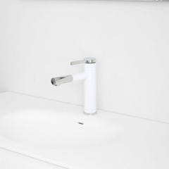Ultrate mitigeur lavabo bas blanc et chromé 1