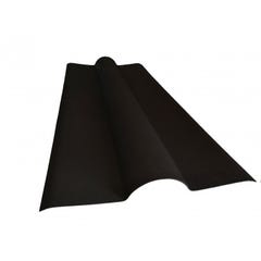 Faîtière bitumée pour toiture ondulée L 1 m / l 44 cm Noir, E : 0.1cm, l : 44 cm, L : 1 m 0