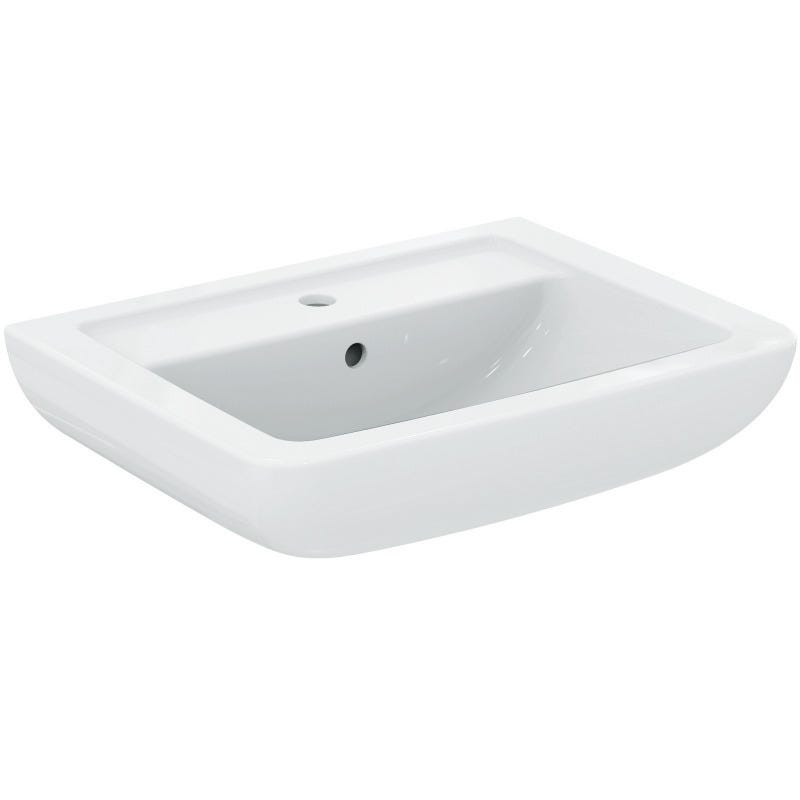 Ideal Standard Eurovit lavabo 600x460x190 mm, un trou pour mitigeur, blanc (V302701) 0