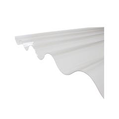 Plaque PVC ondulée (GO 177/51 - grandes ondes) Transparent, l : - 92cm, L : - 3m 0