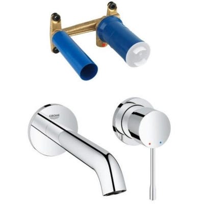 GROHE Mitigeur mural lavabo Essence Taille M, chrome