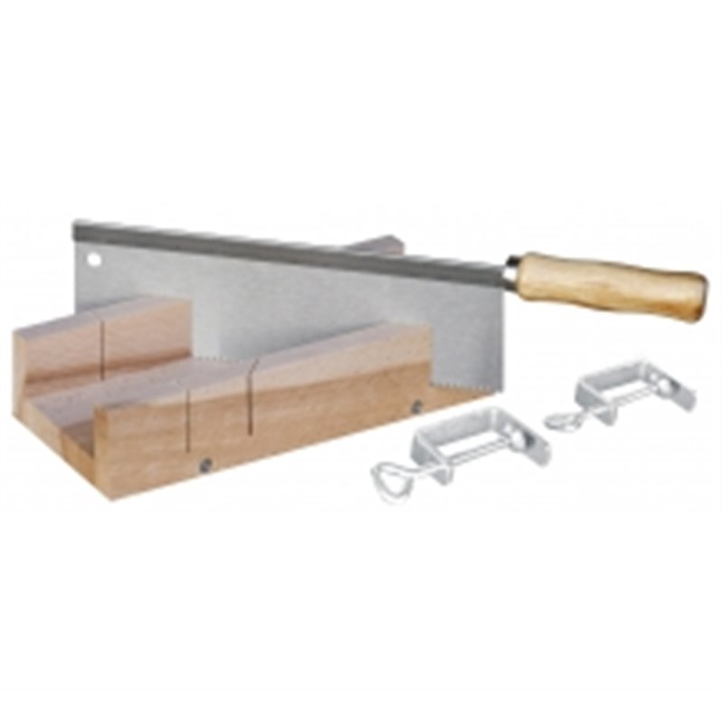 Boîte À Onglet Bois + Scie À Dos 250 X 70 X 30 Mm