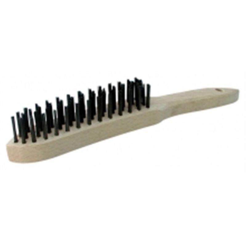 Brosse À Manche (4 Rangs Fils Dur Acier)