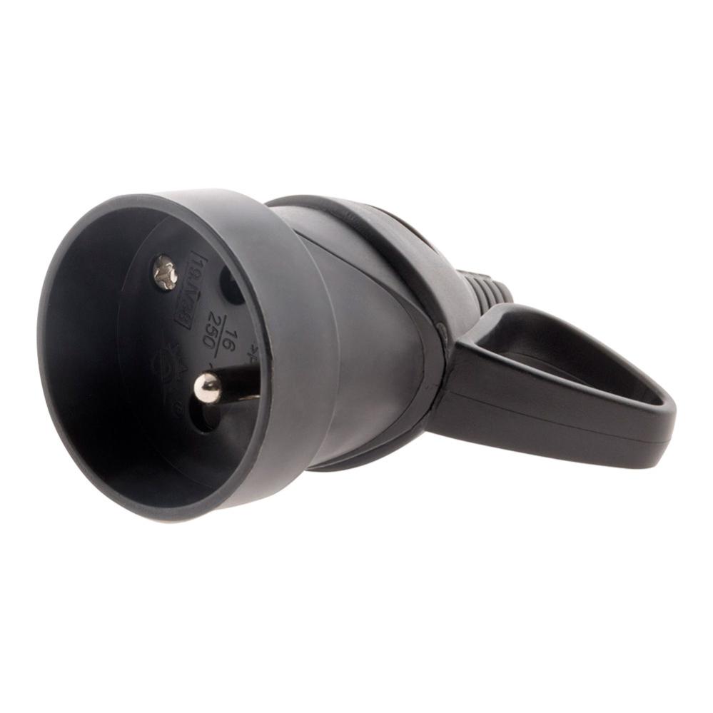 Fiche femelle anneau -16A 2P+T - Noir - Zenitech