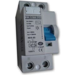 Interrupteur différentiel 40/2 30mA Type AC NF - Zenitech 5