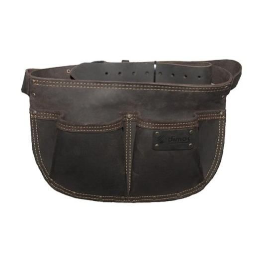 DIMOS - Poche à clous arrondie cuir avec ceinture - 2 compartiments - Réf: 205736 - 70 mm