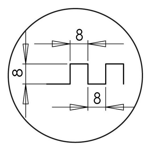 MONDELIN - Platoir denté carré 8 x 8 x 8 1