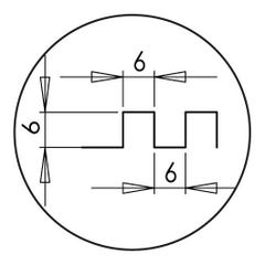 MONDELIN - Platoir denté carré 6 x 6 x 6 2