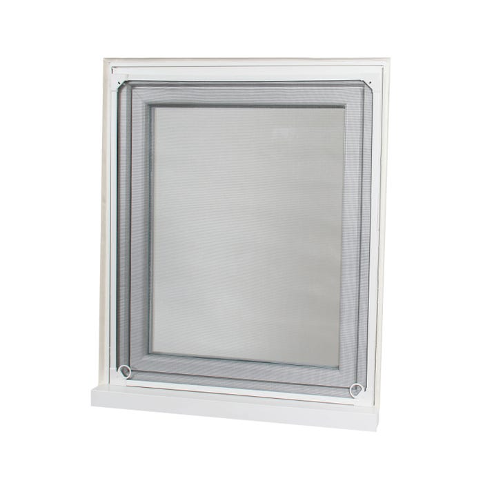 Moustiquaire cadre aimanté sans perçage - L 130 x H 160 cm - Blanc 1