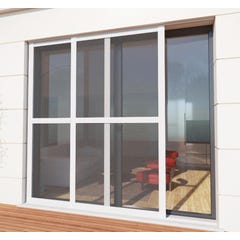 Moustiquaire coulissante baie vitrée - L160 x H240cm - Blanc