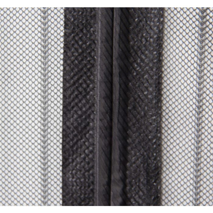 Rideau moustiquaire aimanté pour Porte - L 100 x H 215 cm - Noir 2
