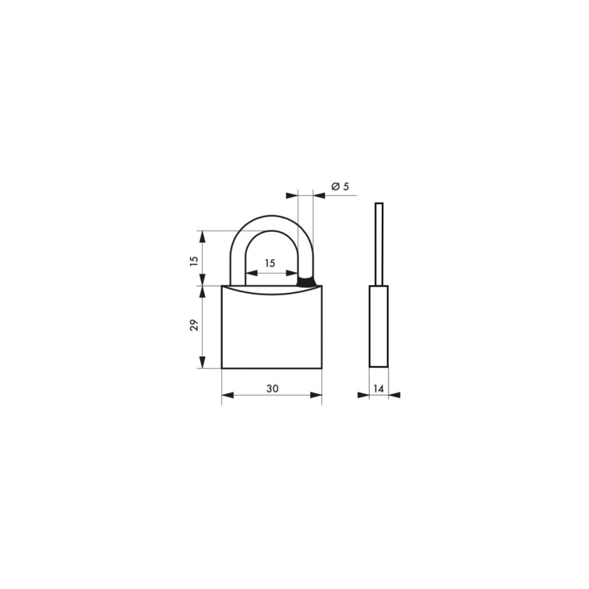 THIRARD - Cadenas à clé MACH 3 - 40 mm
