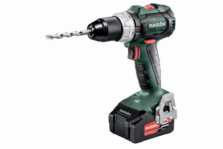 Perceuse à percussion metabo - sb 18v - lt bl 2 x 4,0 ah li-power, asc 55, coffret - 602316500