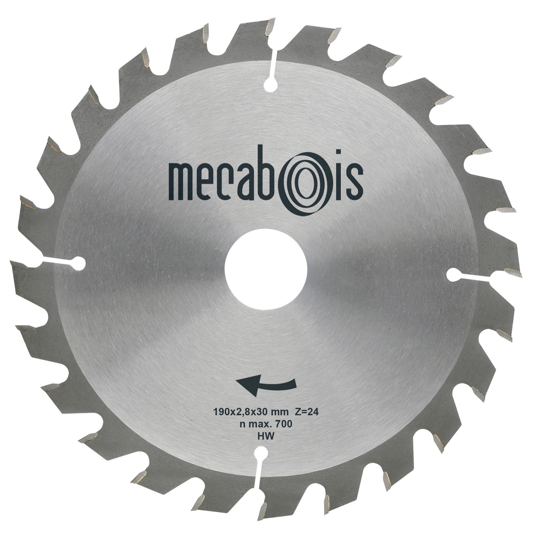 Lame Carbure Silergie I 190x2.4x30 24 Dents Mecabois