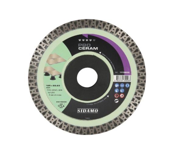 Disque Diamant Pro Ceram D. 125 X 22,23 X H 10 Sidamo