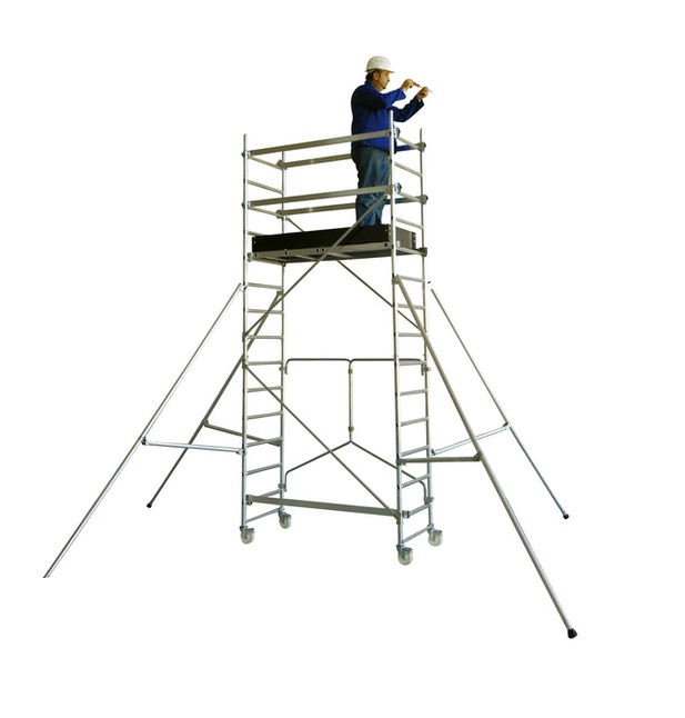 Tubesca - Echafaudage pliant en Aluminium Haut. travail : 3,70 m - T-ONE 155