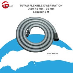 Tuyau Flexible D 'Aspiration D.45-35mm 5m Leman 0